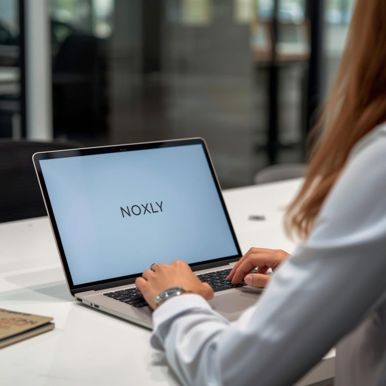 NOXLY Studio web designer working on a client project